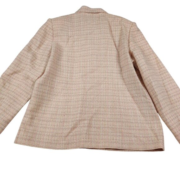 Da Rue 14 womens blazer vintage pastel tweed structured power jacket made in USA - Picture 3 of 12